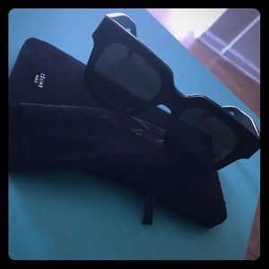 celine classic black + gold trimming sunglasses